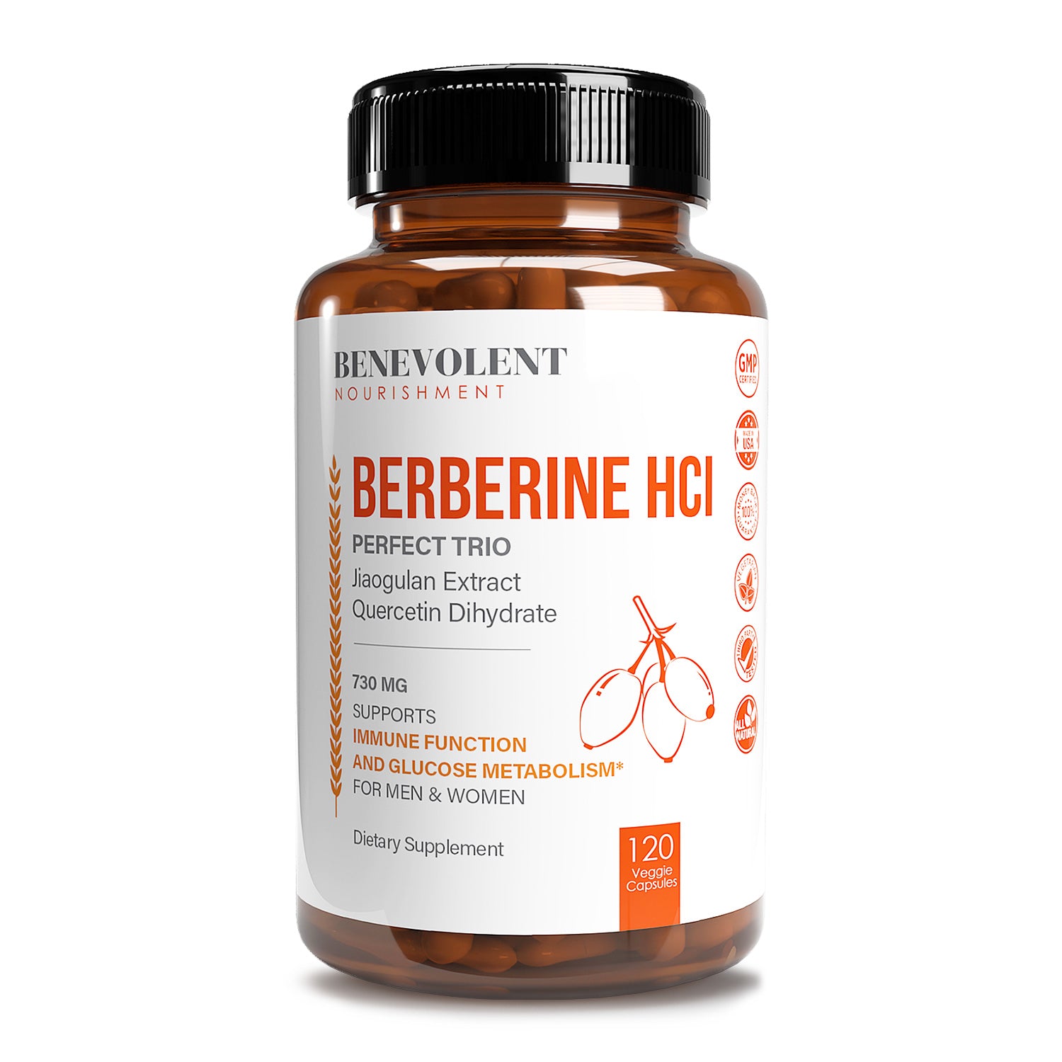 Berberine Supplement 1500mg Per Serving - High Absorption Heart Health Support