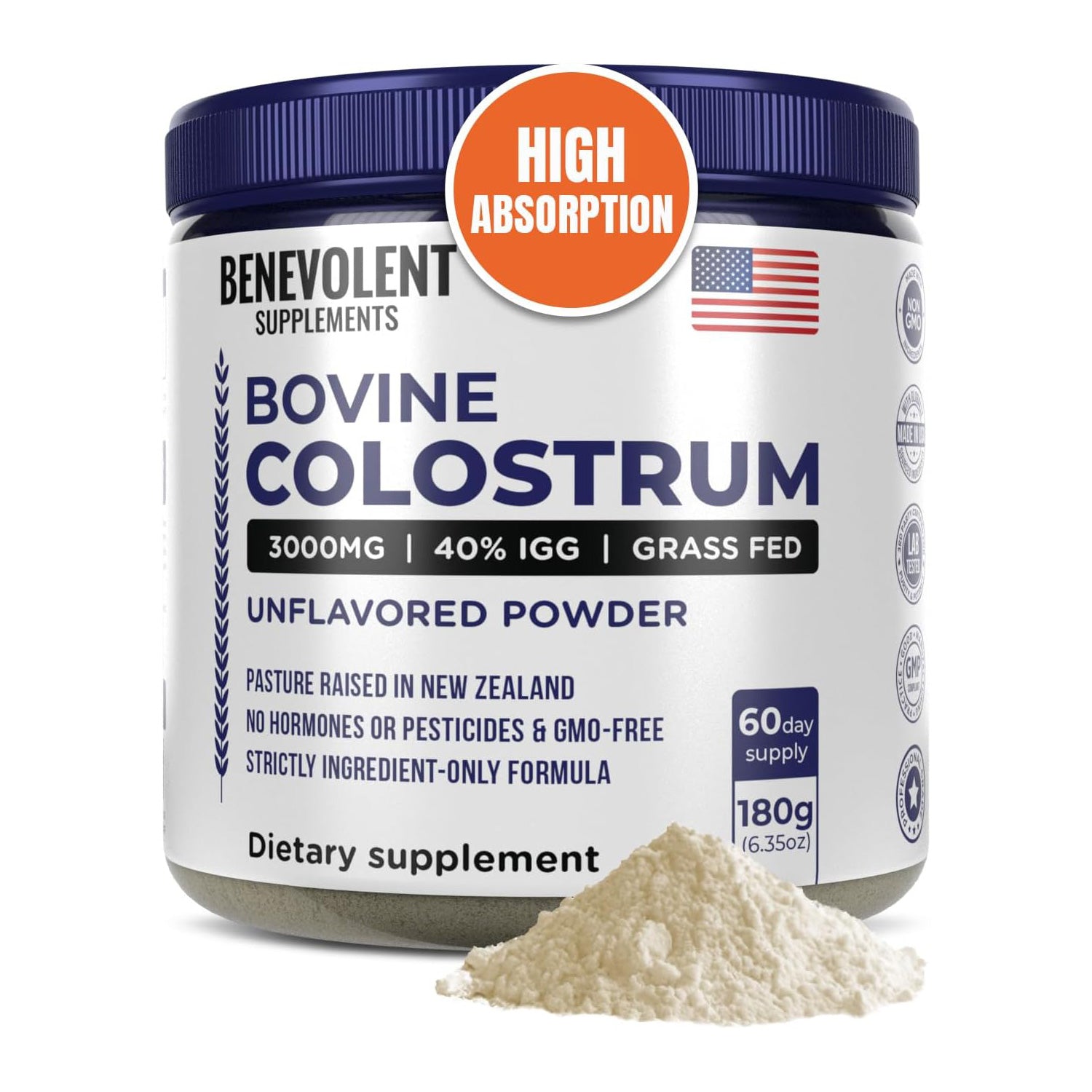 Bovine Colostrum Unflavored Powder (180 g)