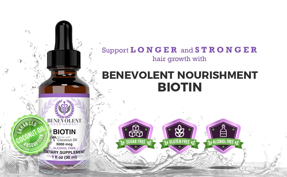 About Liquid Biotin Drops 15,000 mcg (1 oz)