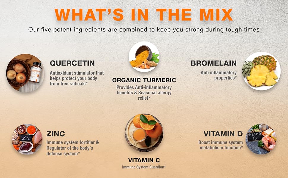 About Quercetin with Bromelain Zinc 500 mg (120 Veggie Caps)