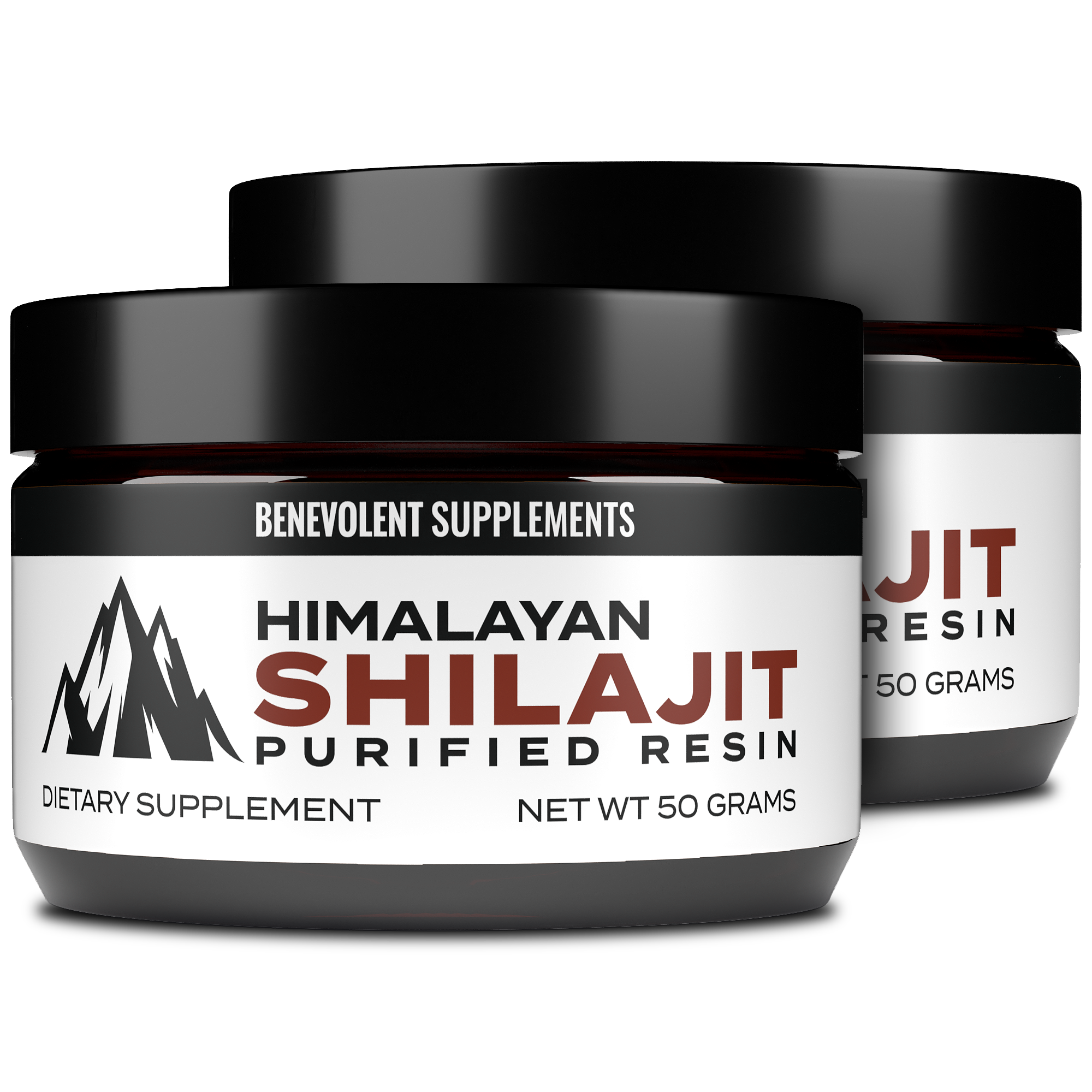 A jars of Himalayan Shilajit dietary supplement.