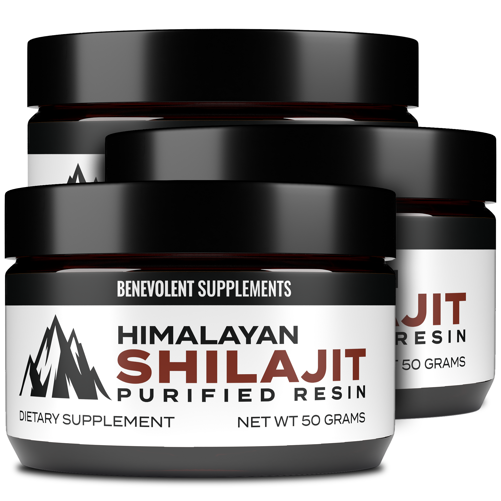 A jars of Himalayan Shilajit dietary supplement.