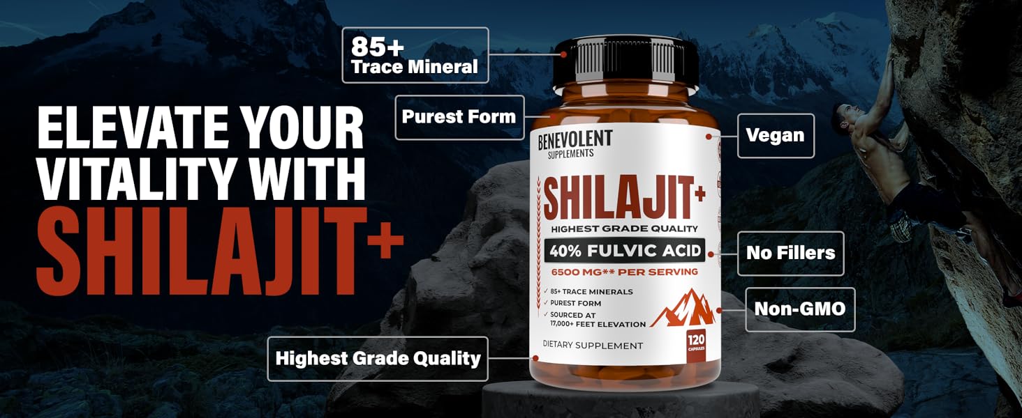 About Shilajit+ with 40% Fulvic Acid (120 Veggie Caps)