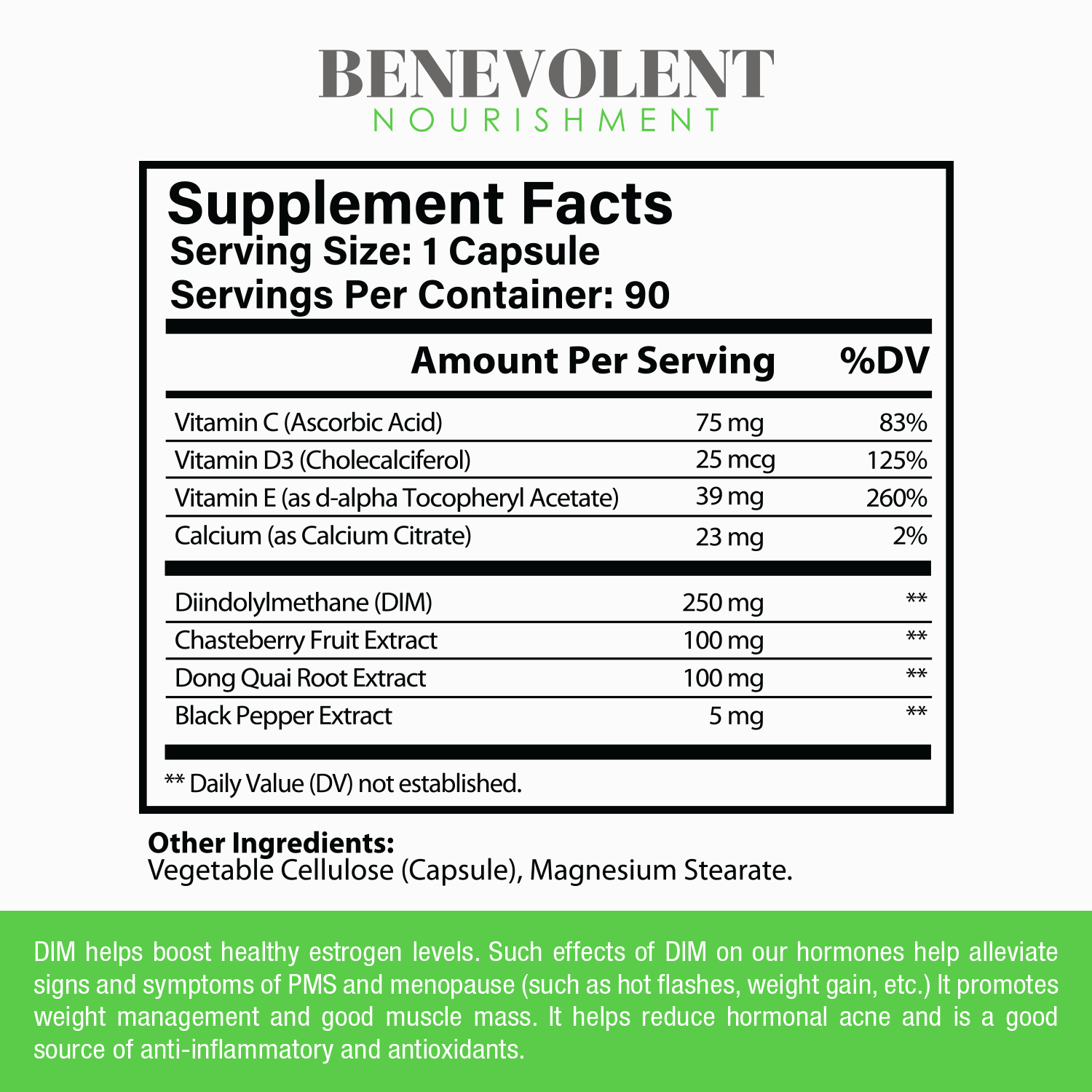 DIM supplement facts