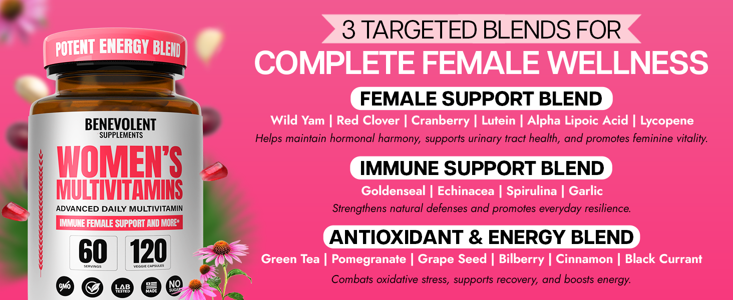 3 targeted blends for complete female wellness