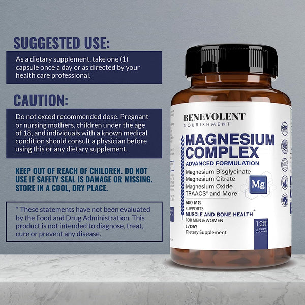 Magnesium Complex 500mg 120 Veggie Caps