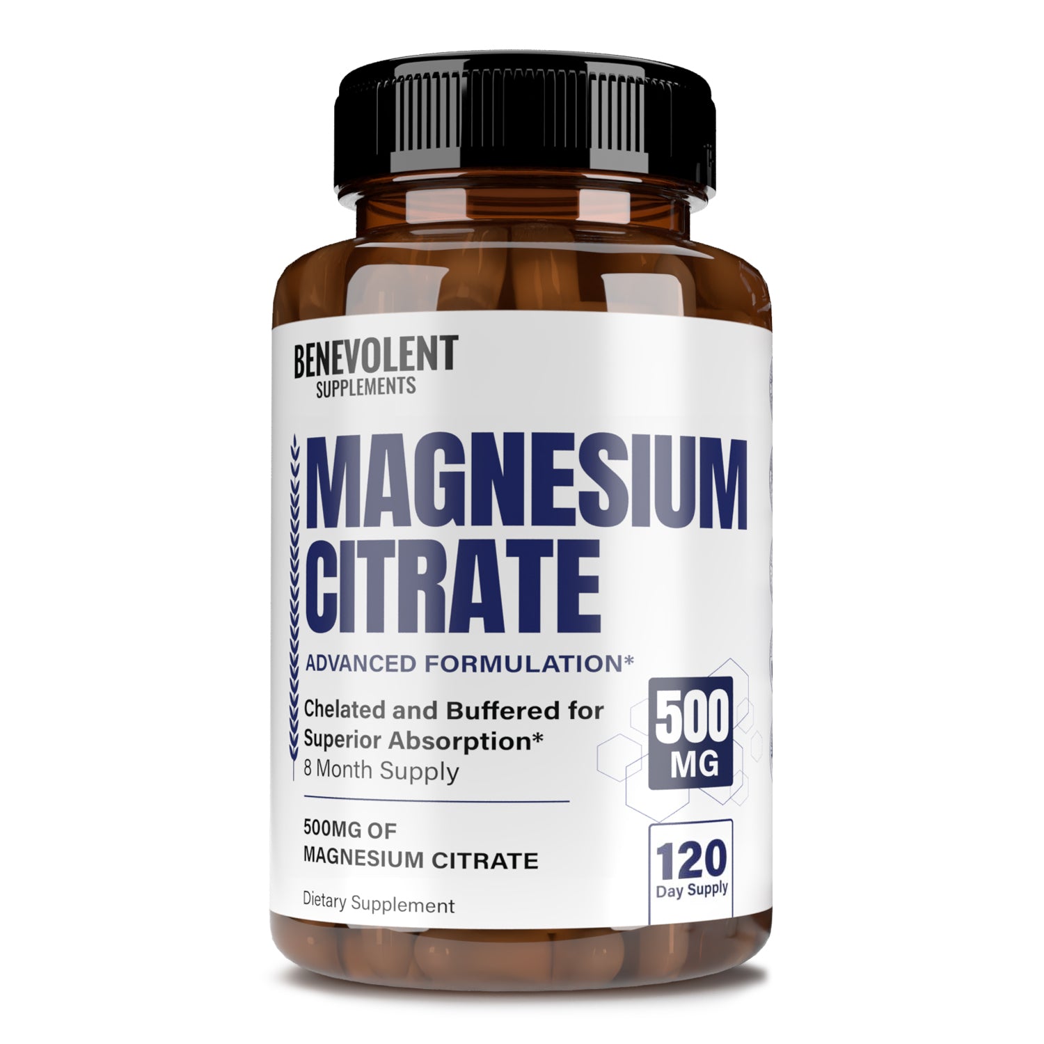 Magnesium Citrate 500 mg (120 Veggie Caps)