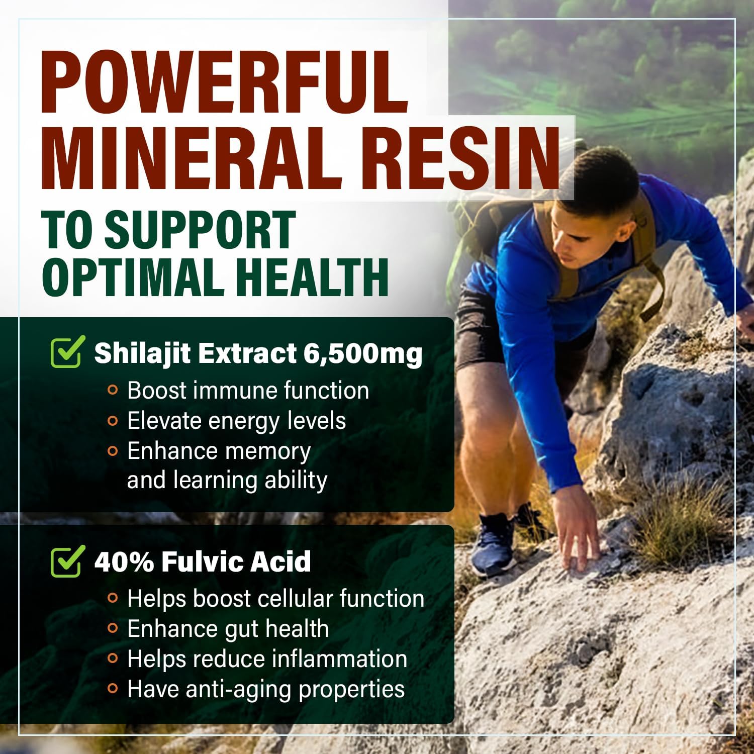 Poweful mineral resin