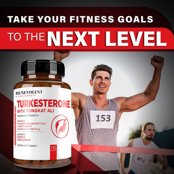 Turkesterone 8,000mg + Tongkat ali 80,000mg + BioPerine® [Maximum Strength]