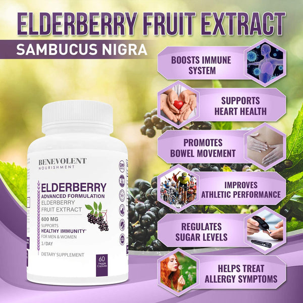 Black Elderberry Supplement 60 Veggie Caps