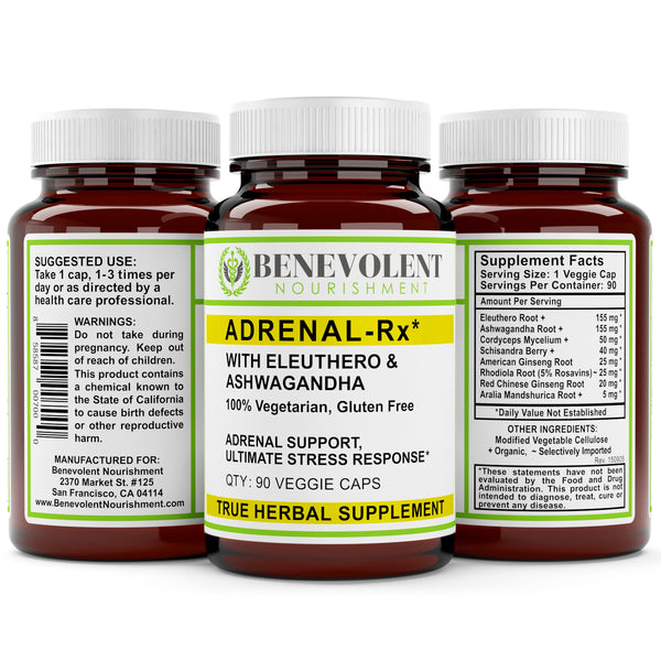Adrenal-Rx With Eleuthero and Ashwagandha 90 Veggie Caps