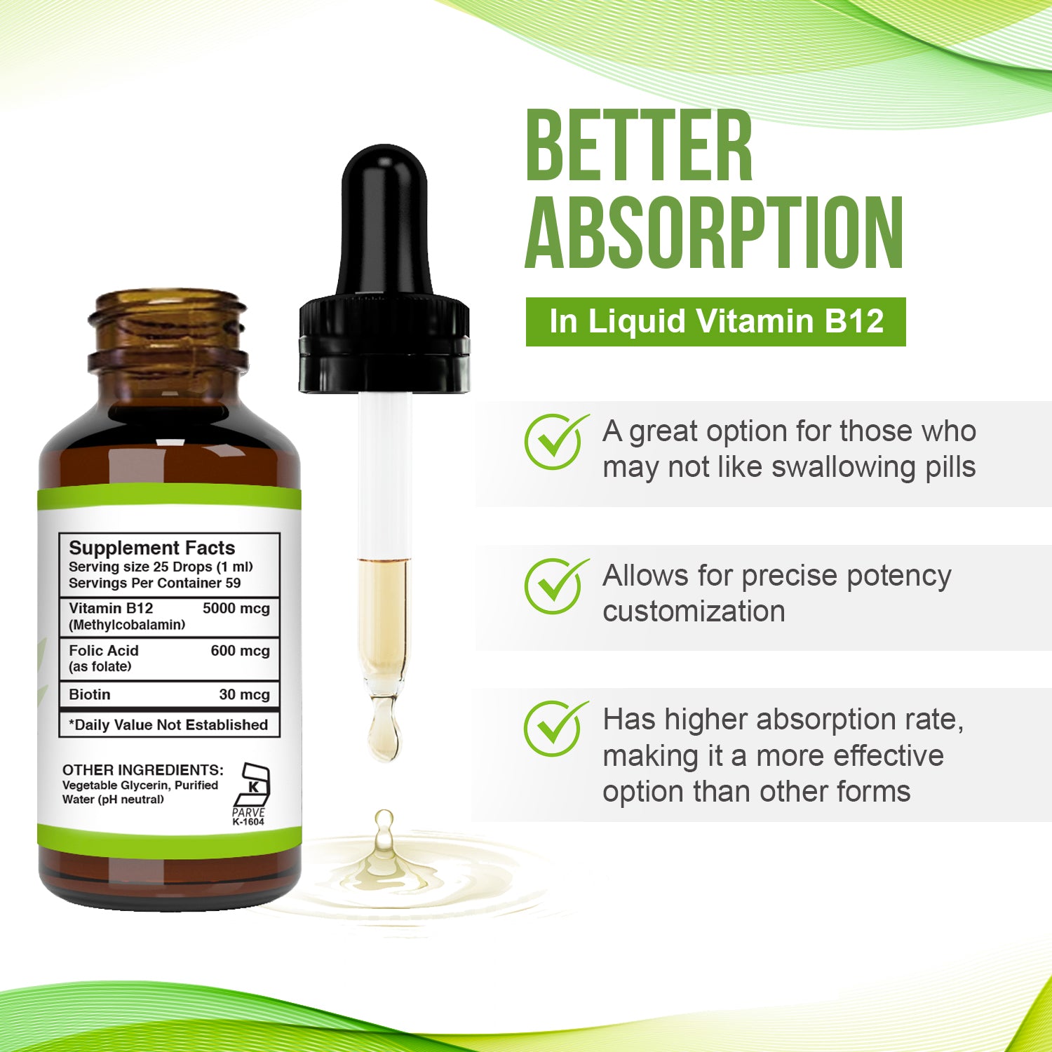 Better absorption in Liquid Vitamin B12