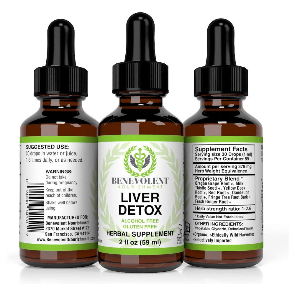 Liquid Liver Detox Drops Natural Herbal Blend (59 Servings)