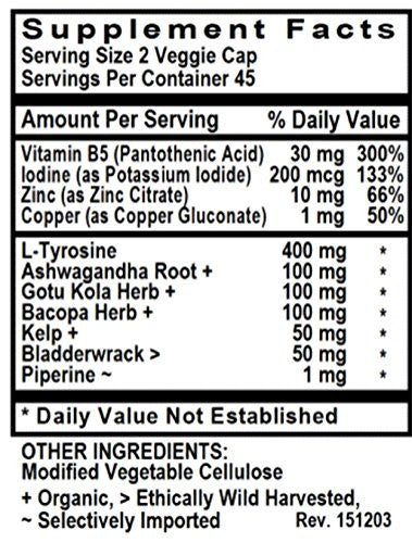 Thyroid-Rx With L-Tyrosine and Iodine 90 Veggie Caps - Benevolent Nourishment Shop